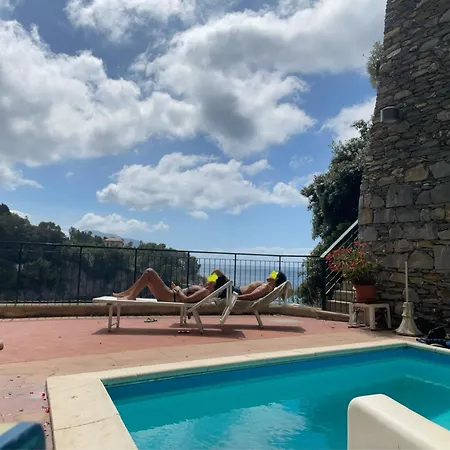 La Casa Di Samantha A Regina A Picco Sul Mare Con Piscina Lägenhet Pieve Ligure